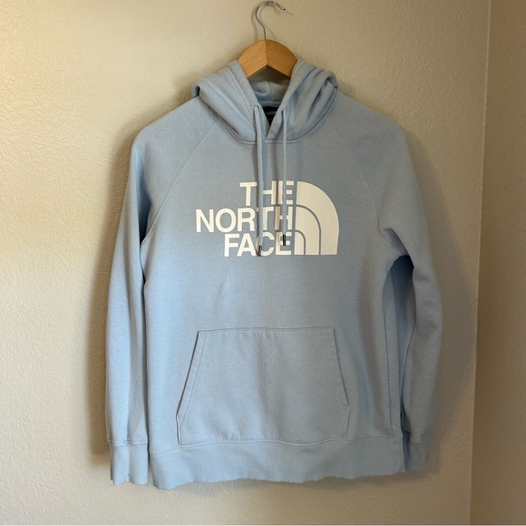 The North Face Women’s 80/20 Half Dome Pullover Ice Blue Hoodie, Size Medium - Picture 1 of 5